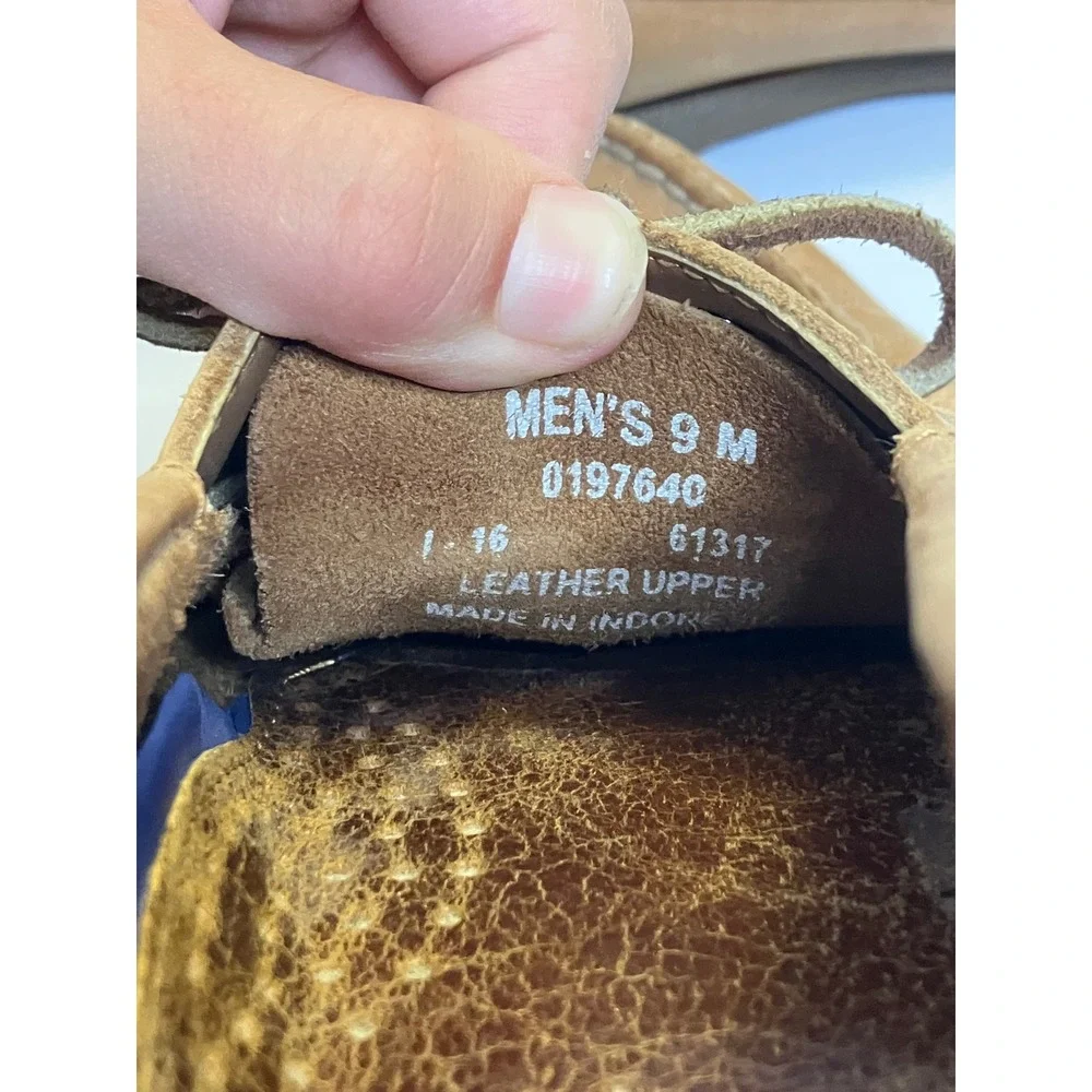 Sperry Boat Shoes Mens 9 M Tan Good Leather Top-Sider Loafers